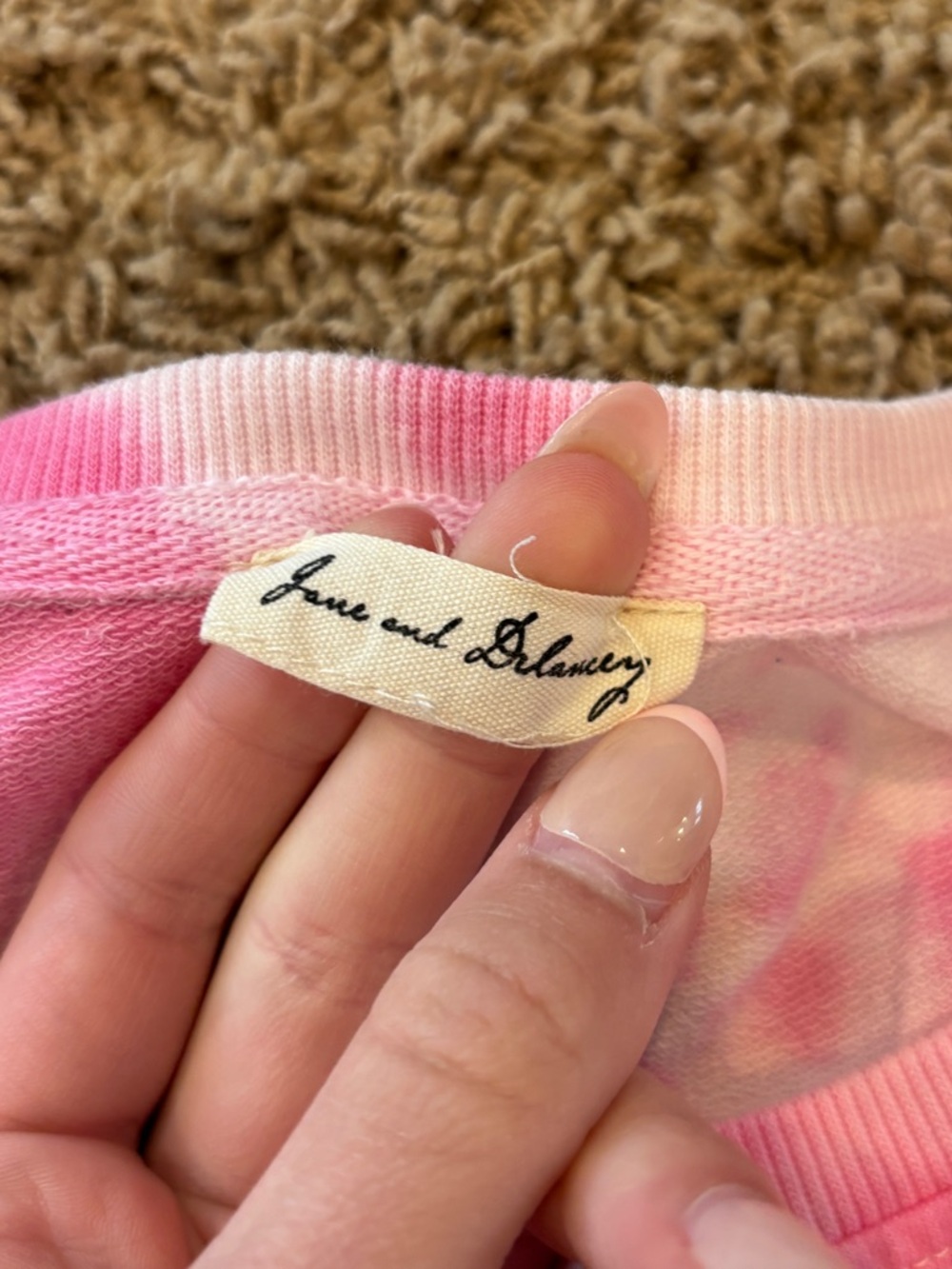 Jane and Delancey Pink Tye Dye Crewneck/Pullover - Picture 2 of 3